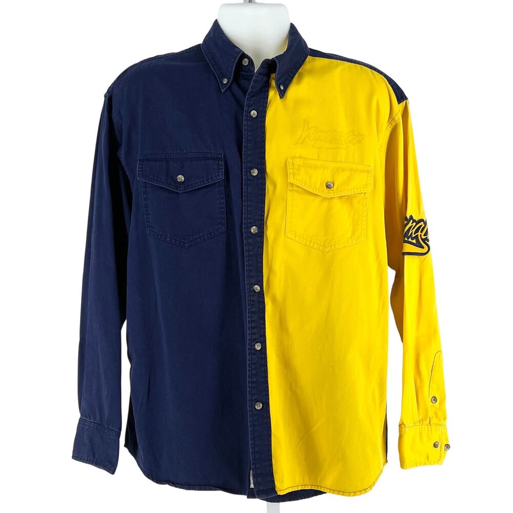 Wrangler color block western button down shirt